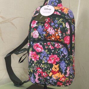 VERA BRADLEY X DISNEY LORMAN SLING BACKPACK:NWT WINNIE THE POOH SPRINGTIME